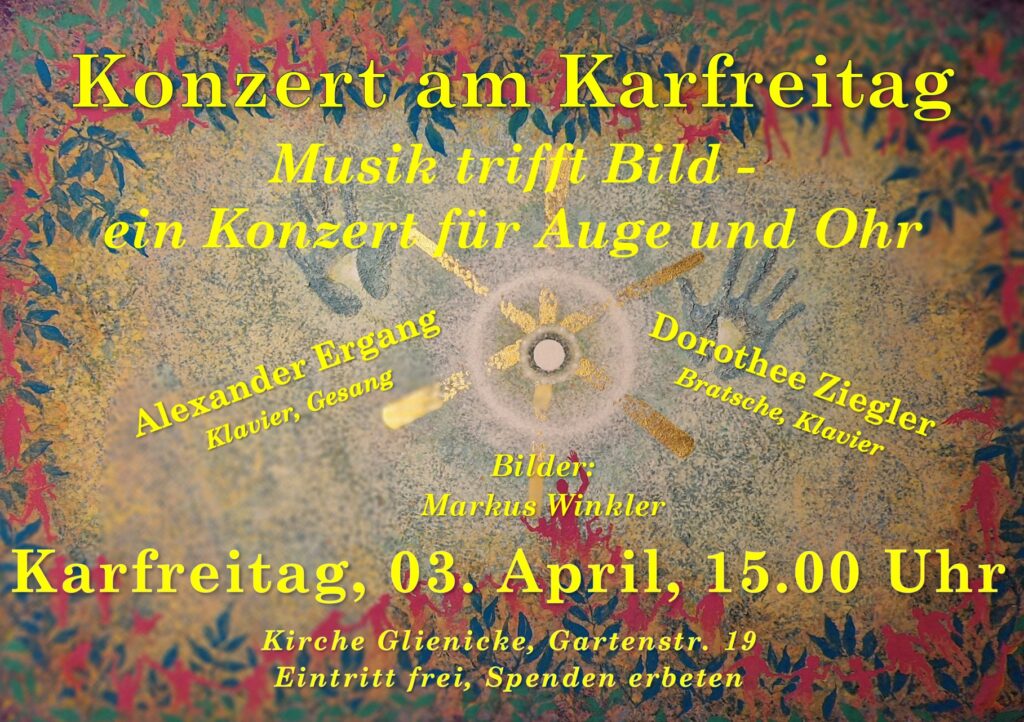 Plakat Konzert am Karfreitag 2026 - Musik trifft Bild