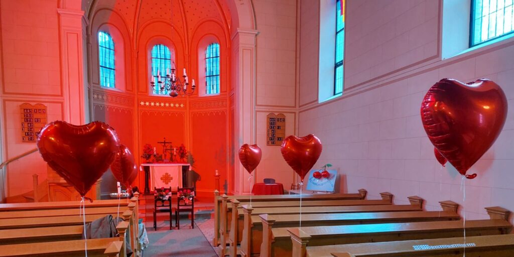 Valentinstag in der Kirche